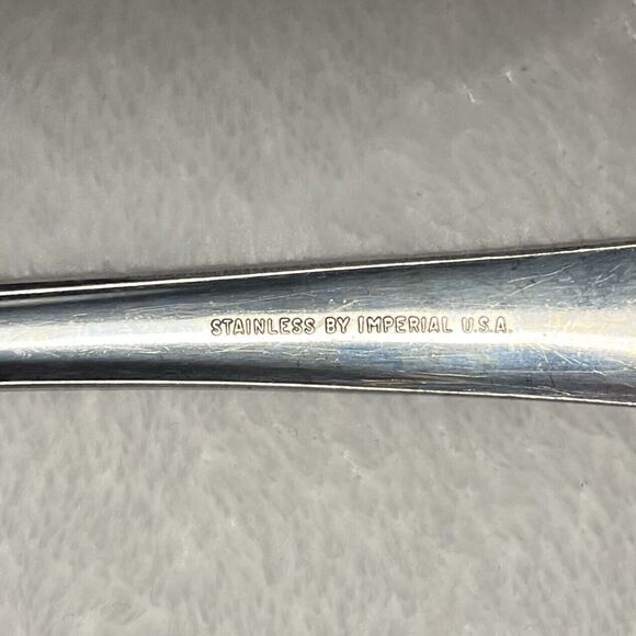 Vintage Imperial USA 9" Slotted Serving Spoon Flatware Kitchen - Picture 3 of 6